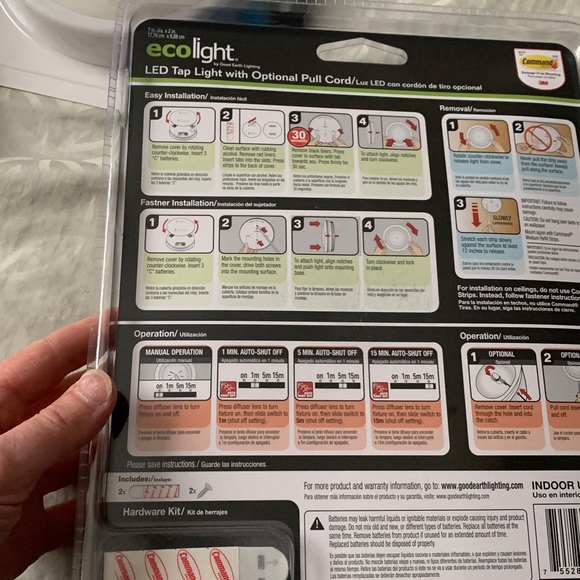 Tap lights - lot of five, eco light, energizer, command - Picture 2 of 3